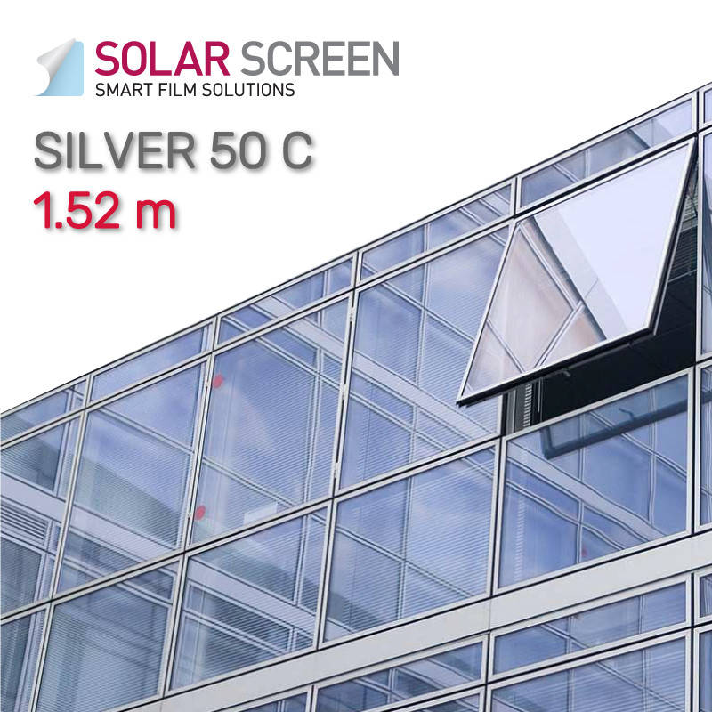 

Зеркальная пленка Solar Screen Silver 50 С, светопропускаемость 50% 1.52 м