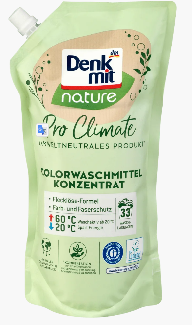 

Бесфосфатный гель для стирки универсальный Denkmit 1л 33 стирки Германия 4058172215742