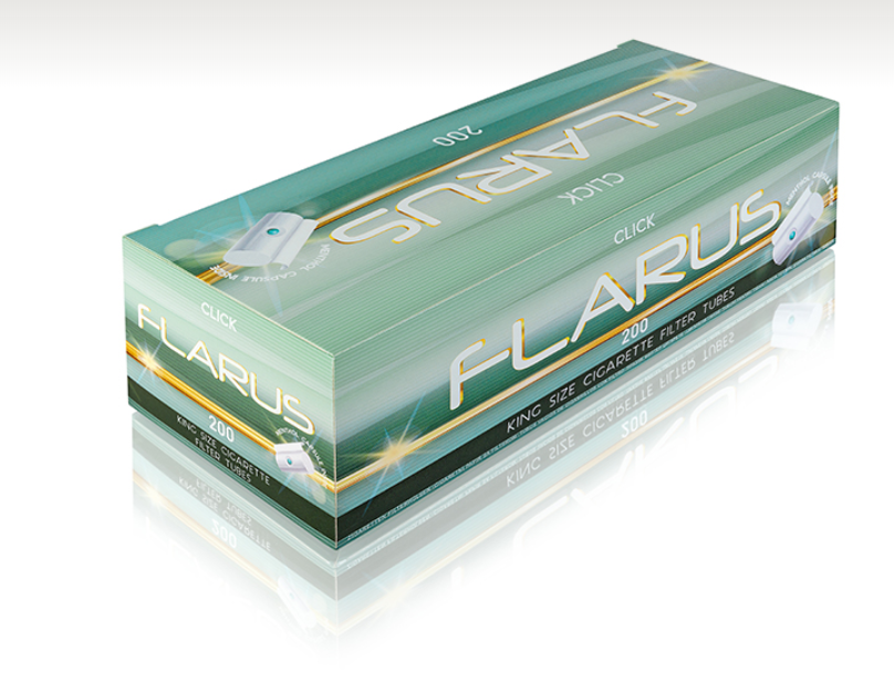 

Сигаретные гильзы для табака с капсулой FLARUS 200 CLIC (ментол)