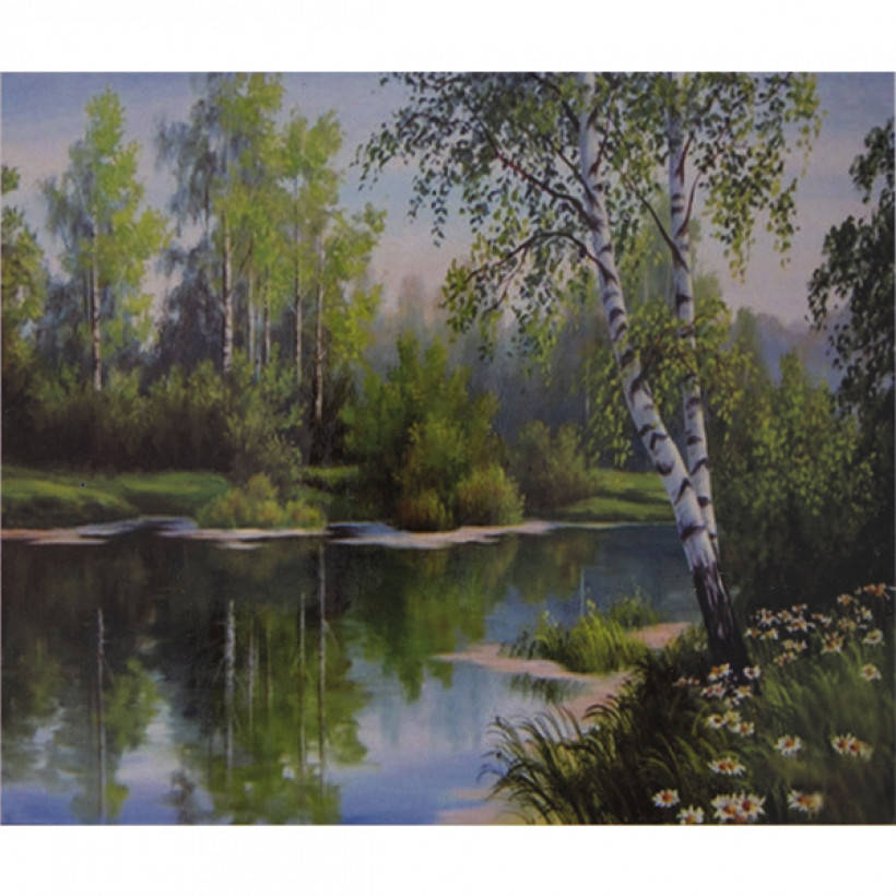 

Алмазная мозаика 40х50 см DIY Березы у реки (SL 71651)