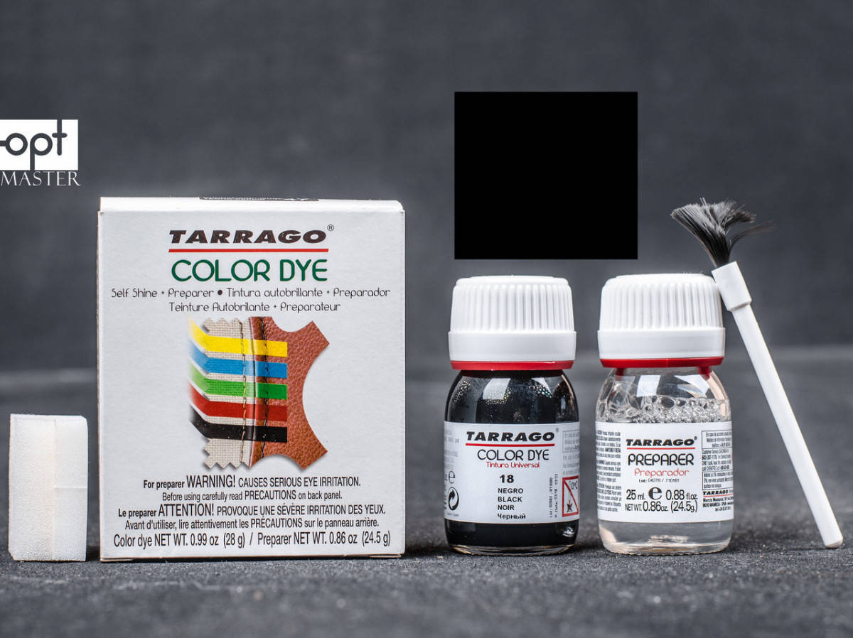 

Краска черная для гладкой кожи и текстиля+очиститель Tarrago Color Dye, 2*25 мл TDC05(18), Черный