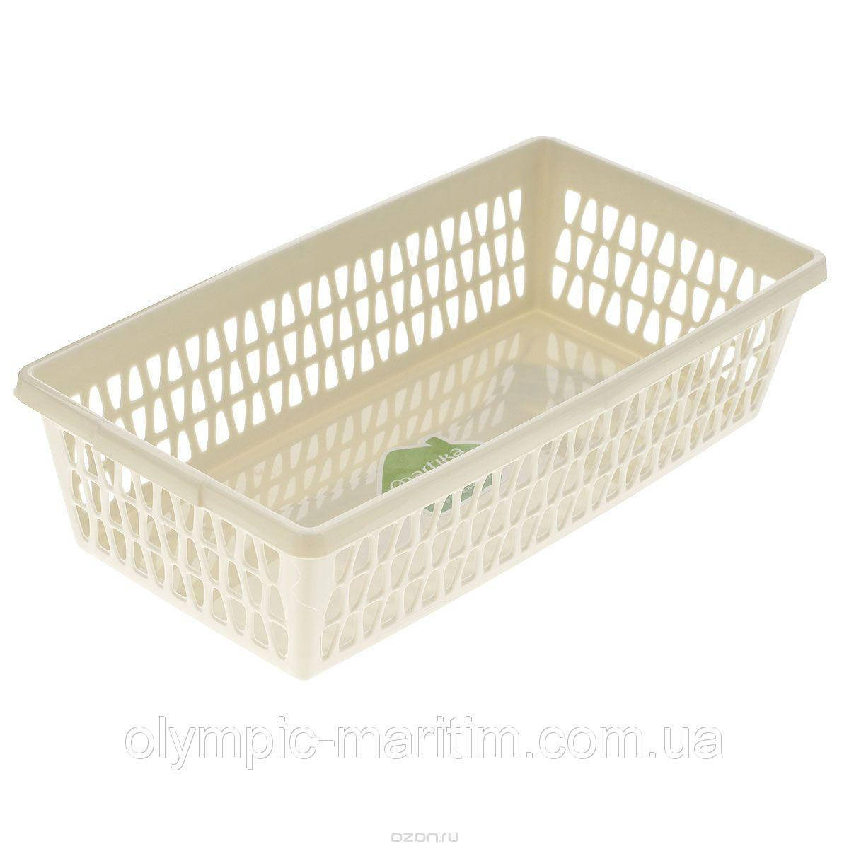 

Корзина для хранения "Велетта" прямоугольная 21х11х5см слоновая кость С711 СЛК Белый С711 БІЛ