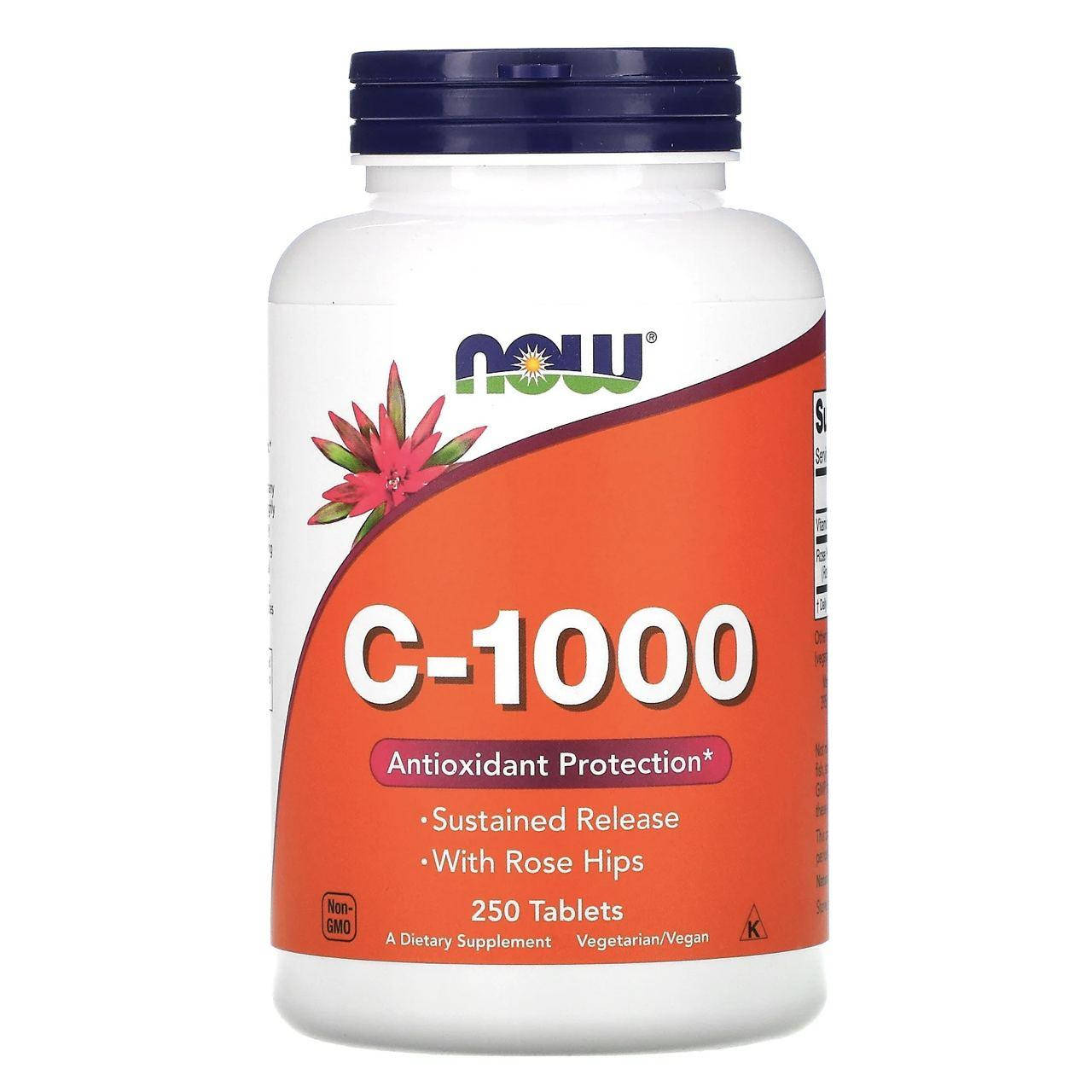 

Вітамін С для зміцнення імунітету NOW Foods C-1000 250 tabs