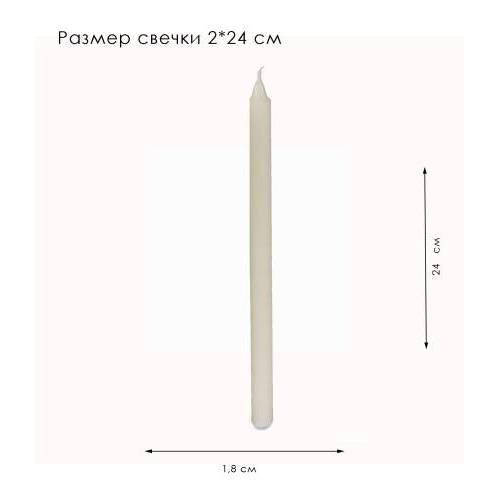 

Хозяйственная парафиновая свеча18*240 мм, Белый