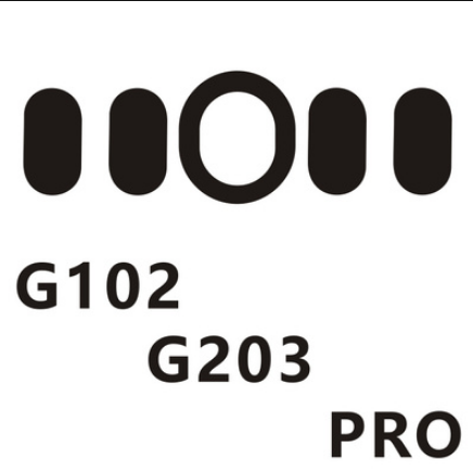 

Тефлоновые ножки глайды 3M для игровых мышек Logitech G102 G203 G Pro, Черный