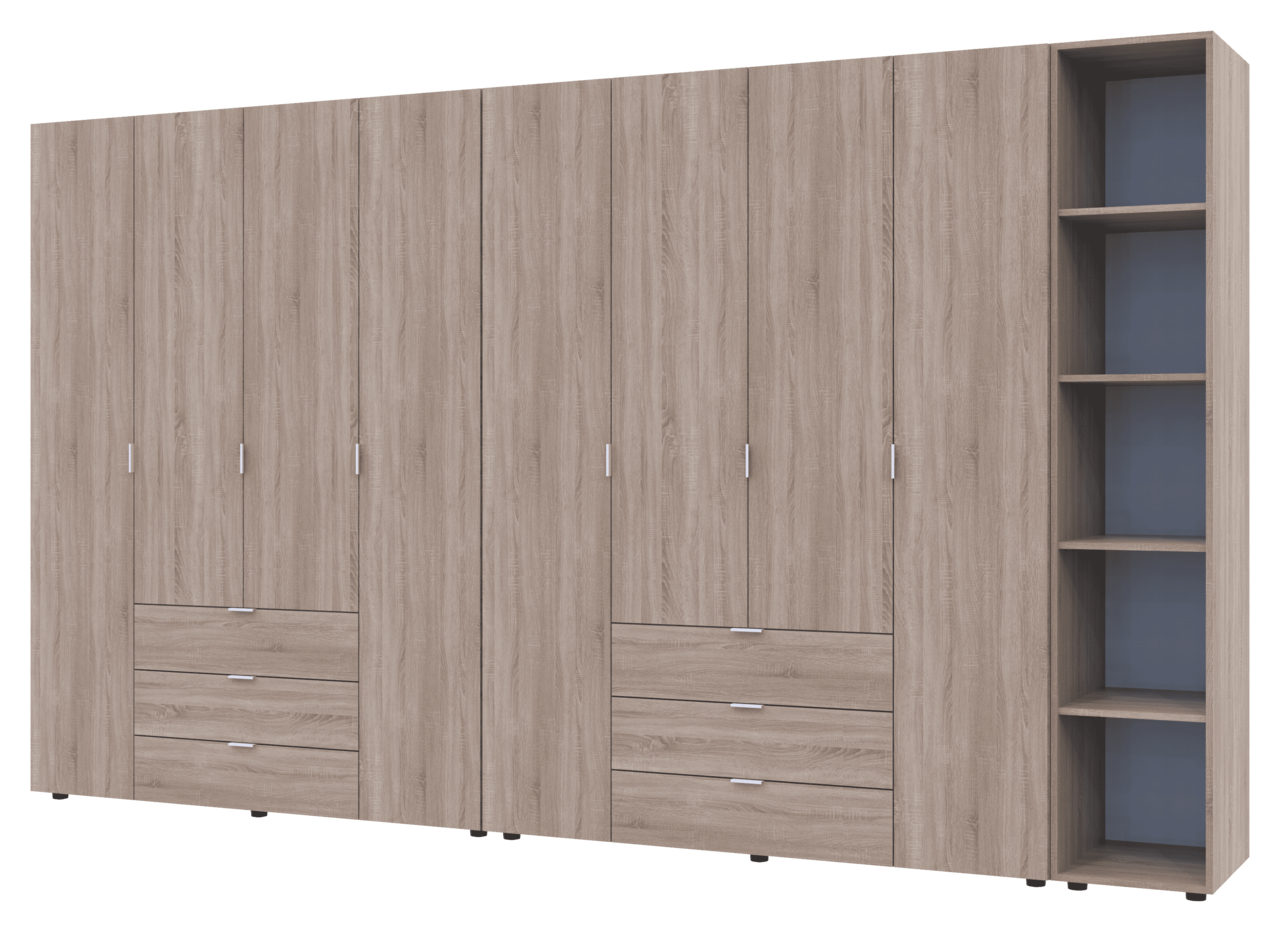 Комплект Doros Гелар з Етажеркою Дуб сонома 4+4 ДСП 348.2х49.5х203.4 (42005053) 3