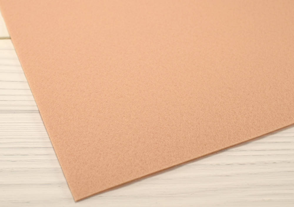 

Корейский жесткий фетр 1,2 мм (20х30 см) - №4 Темно-бежевый