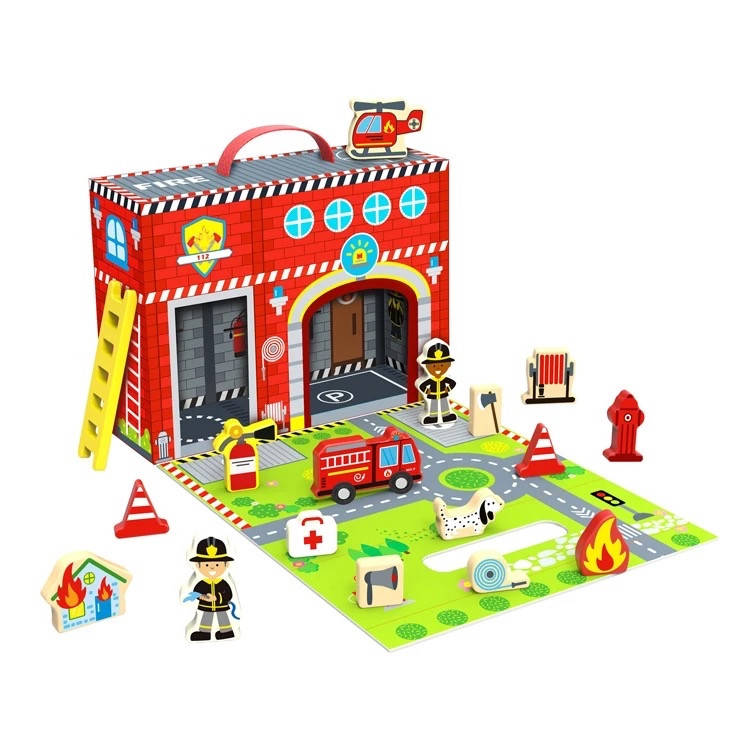 

ИГРОВОЙ НАБОР В ЧЕМОДАНЧИКЕ ПОЖАРНАЯ СТАНЦИЯ TOOKY TOY