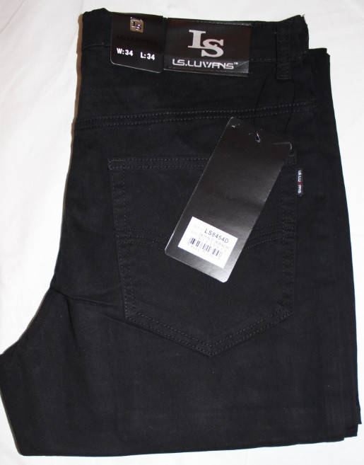 

Джинсы мужские LS.LUVANS,W36 L34,Стрейч.Черные.