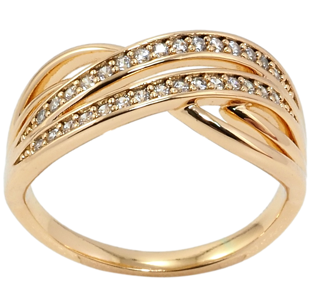 

Кольцо Xuping Позолота 18K "Изящность линий" р.16.5,17,18