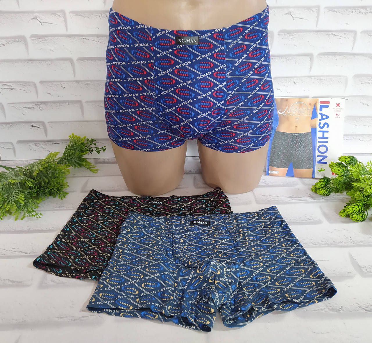 

Трусы мужские боксеры 2XL (50-52) хлопок NC-MAN (7709), Разные цвета