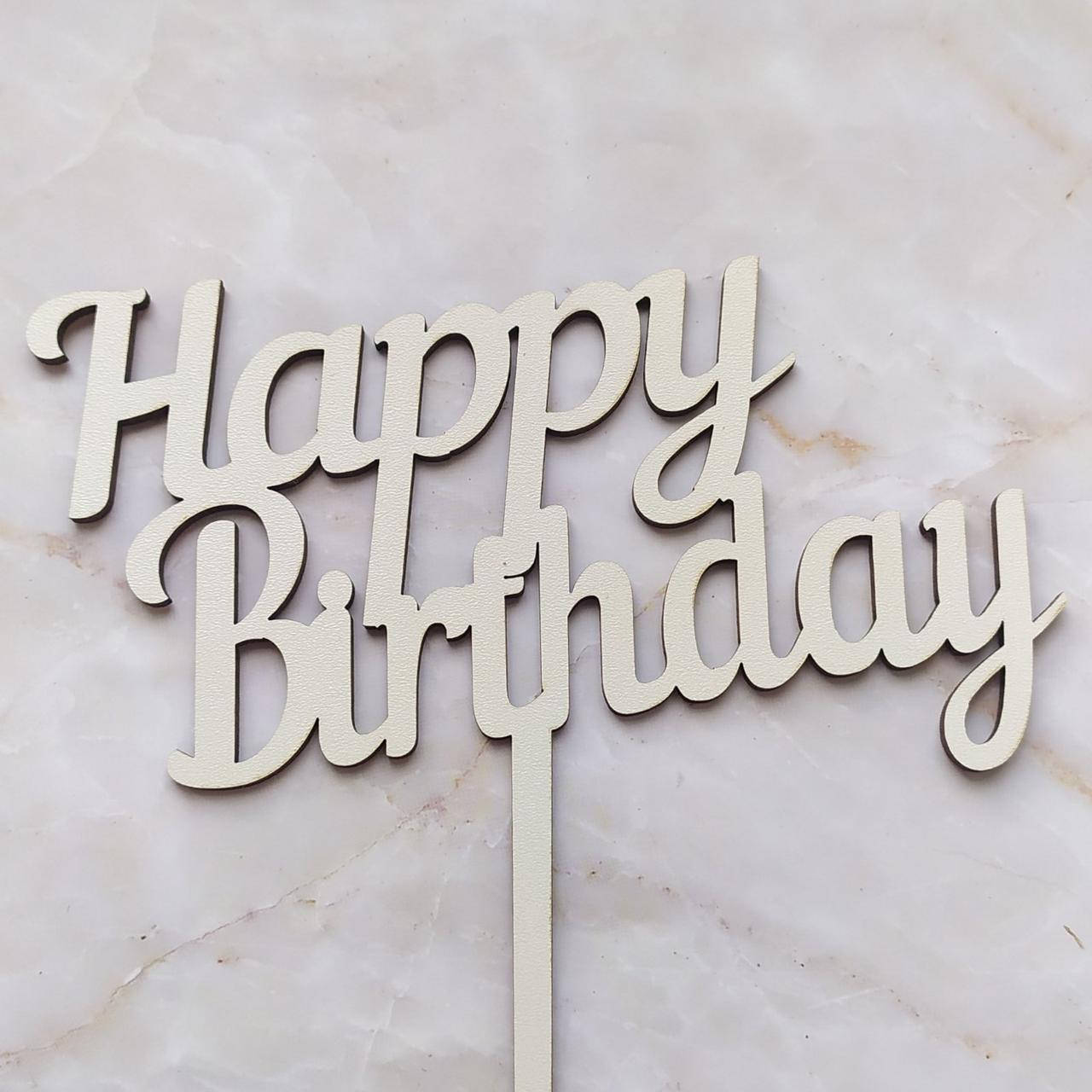 

Топер для кондитерських виробів Happy Birthday 9
