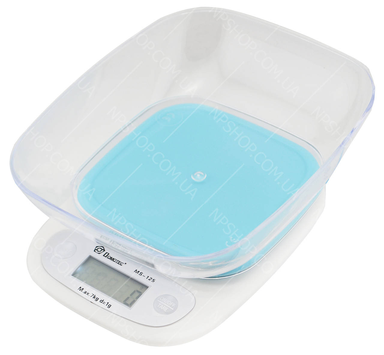 

Электронные кухонные весы с чашей на 7 кг Domotec MS-125 Blue (5260)