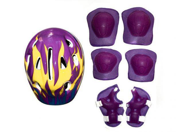 

Шлем и защита для роликов, скейтов, велосипедов! Огненный фиолетовый