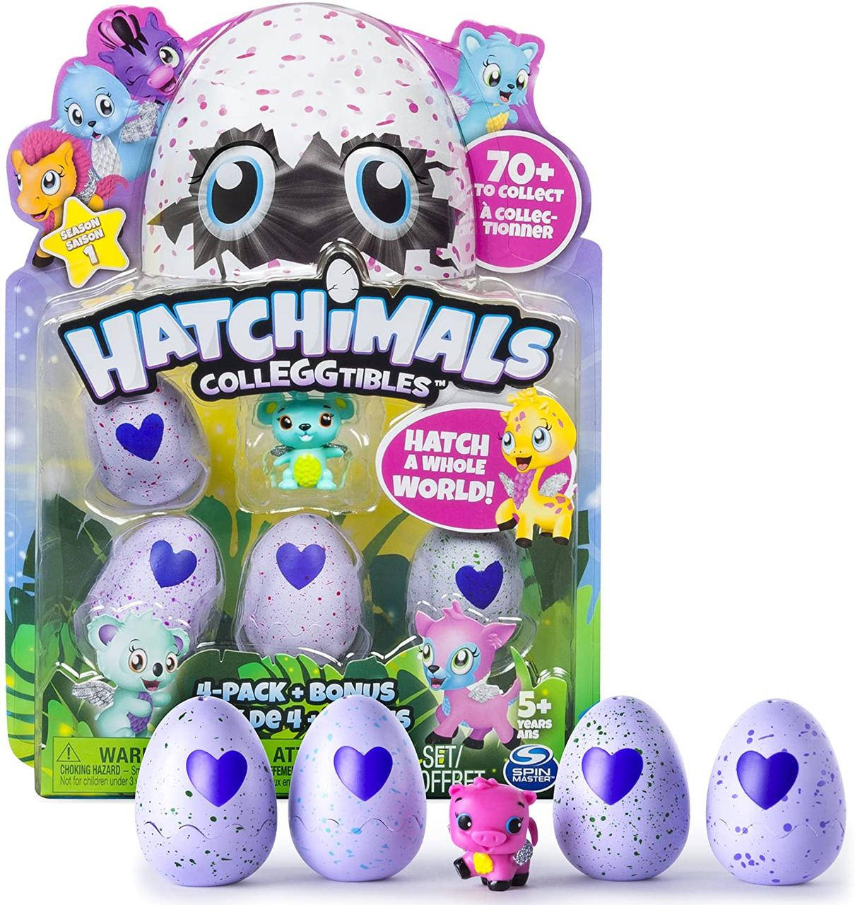 

Хатчималс набор 4 яйца и бонусная фигурка сезон 1 Hatchimals CollEGGtibles