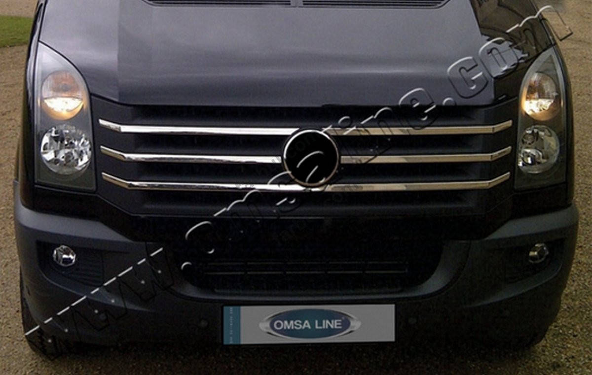 

Накладка на решетку Volkswagen Crafter (Фольксваген Крафтер), (2012- ) нерж, Турецкая нержавейка