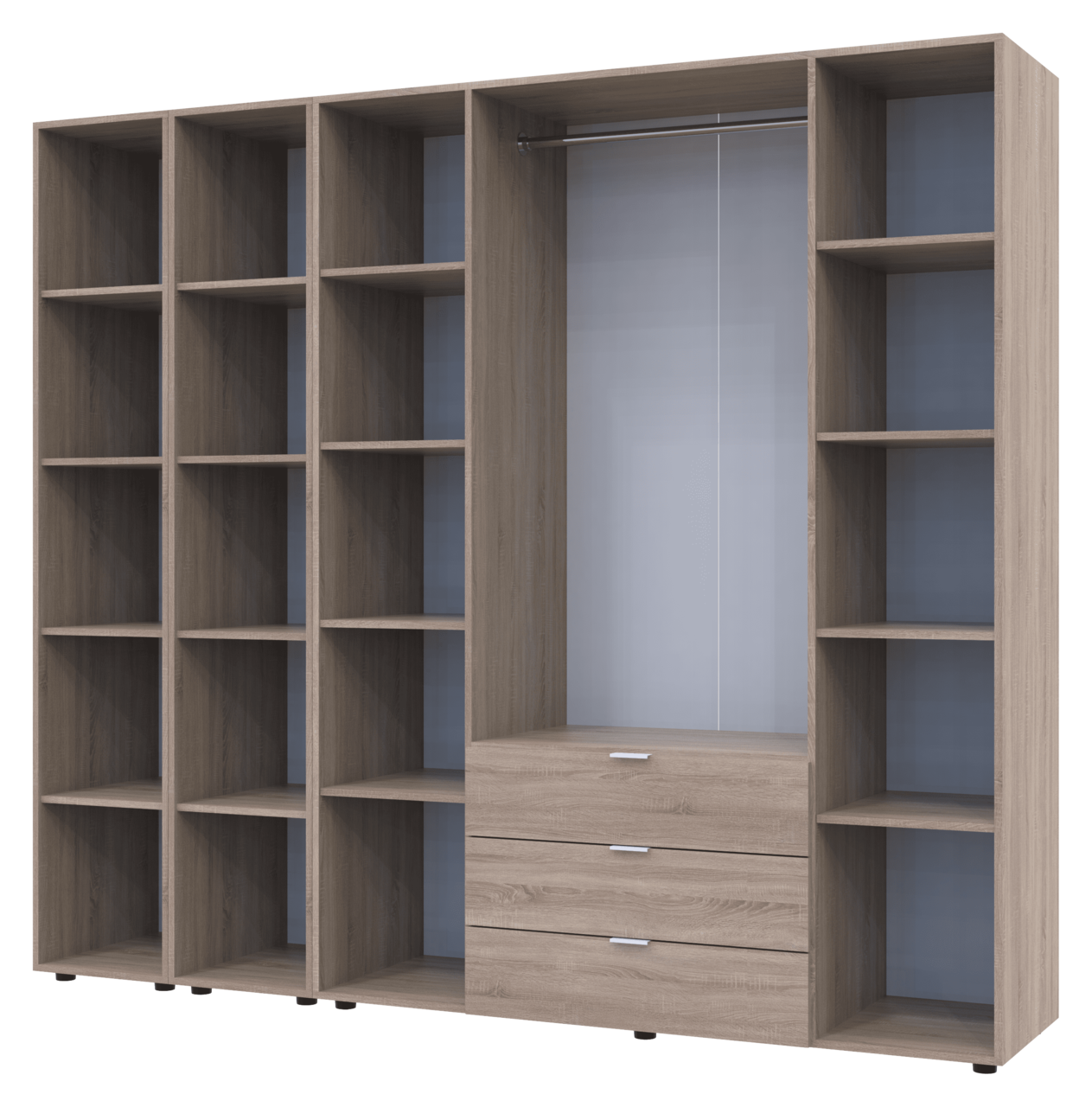 Комплект Doros Гелар з 2 Етажерками Дуб сонома  4 ДСП 231.4х49.5х203.4 (42005050) 6