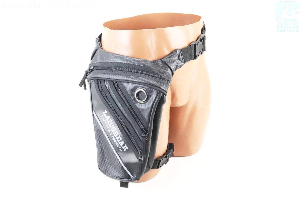 

Мото сумка набедренная 25x29х6см, Чёрная (355053), Черный