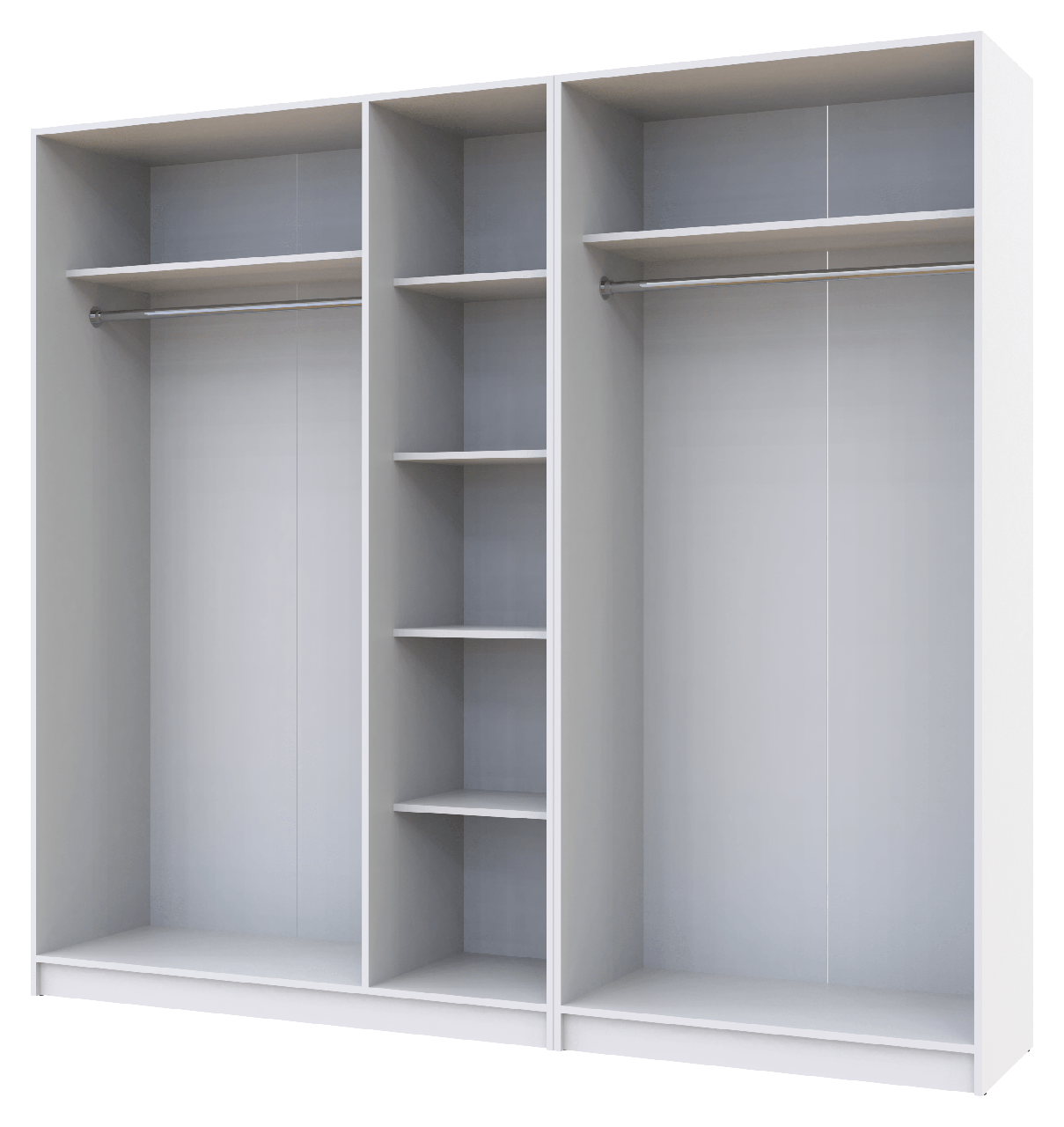 Шафа для одягу Doros Промо Білий 2+3 ДСП 225х48х204 (42005004) 4