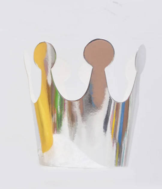 

Корона праздничная Хром серебро "Silver" 5шт/уп