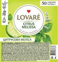 

Чай "LOVARE" 50п*1,5г "Citrus Melissa" Цитрус Меліса в прозорій плівці (1/9)