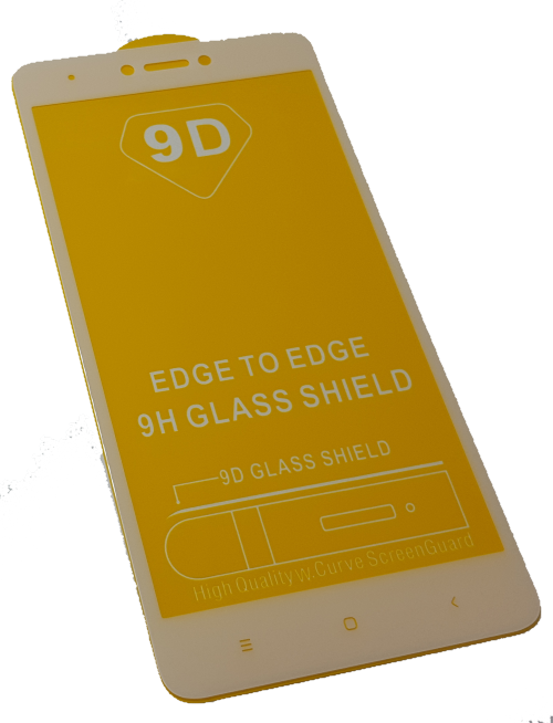 

Защитное стекло дисплея для Xiaomi Redmi Note 4x (закаленное стекло) 9D, белое, Белый