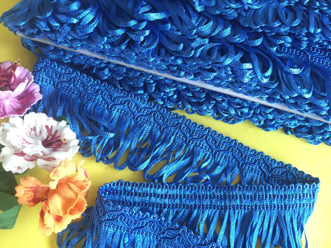 

Бахрома петелька с узором 5.5см электрик на метраж