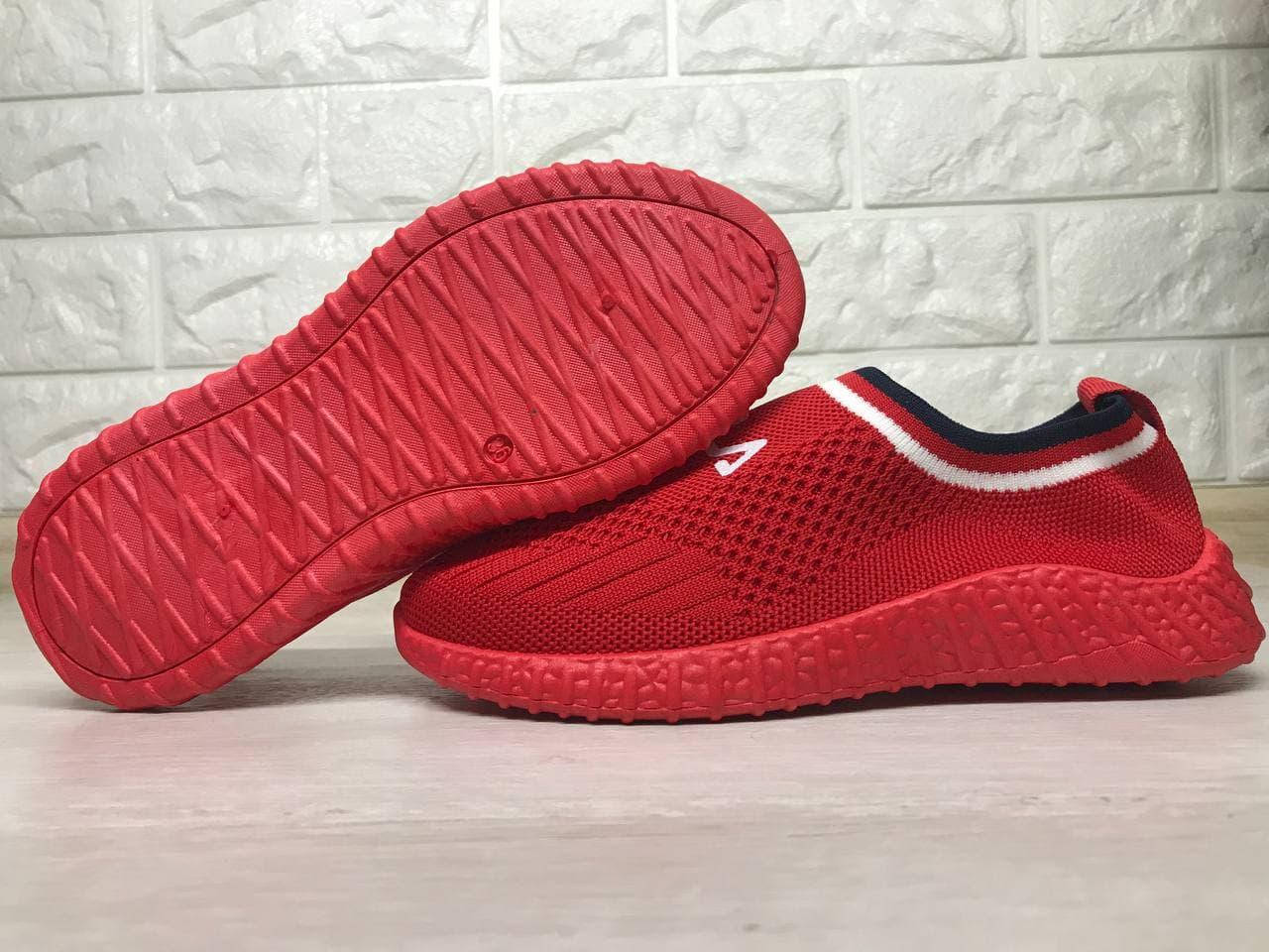 

Детские спортивные красные мокасины сетка 35, Красный