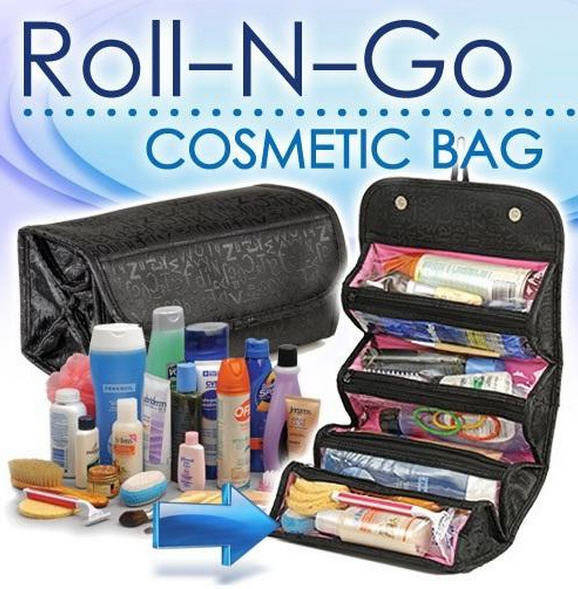 

Roll N Go Cosmetic Bag Косметичка ,дорожная сумка органайзер для косметики, Черный