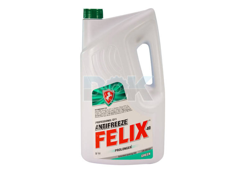 

Антифриз Felix Prolonger G11 зеленый -40 готовий 1 л 5 л, Зелёный