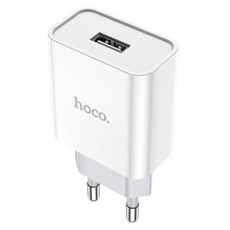 

Сетевое зарядное устройство адаптер Hoco C81A 2.1A 1USB для телефона, блок питания зарядка-блочок, Белый