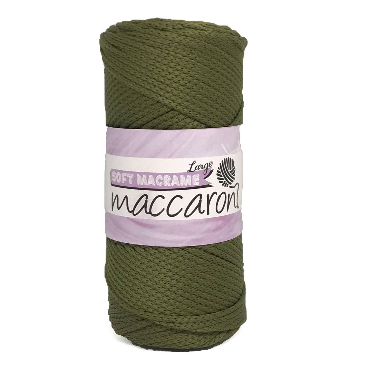 

Полиэфирный шнур Soft Macrame Large Maccaroni 3 мм , хаки