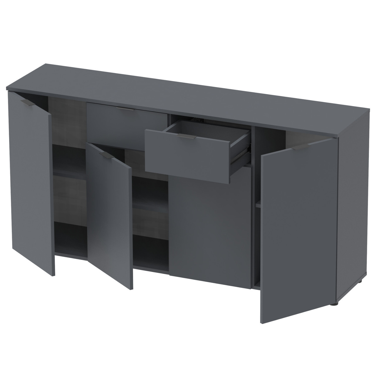 Комод Doros Рон 7 Графіт 4 фасади 2 шухляди 160х38х81 (44900236) 3