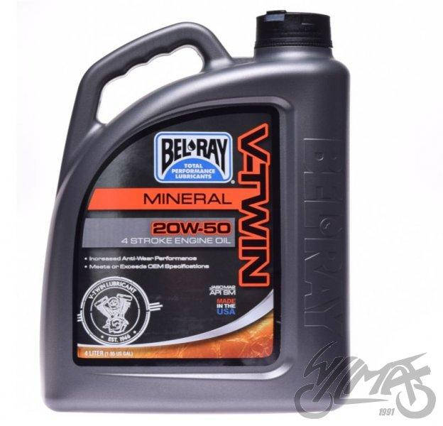 

МАСЛО BEL-RAY V-TWIN МИНЕРАЛЬНОЕ 4T 20W-50 4L