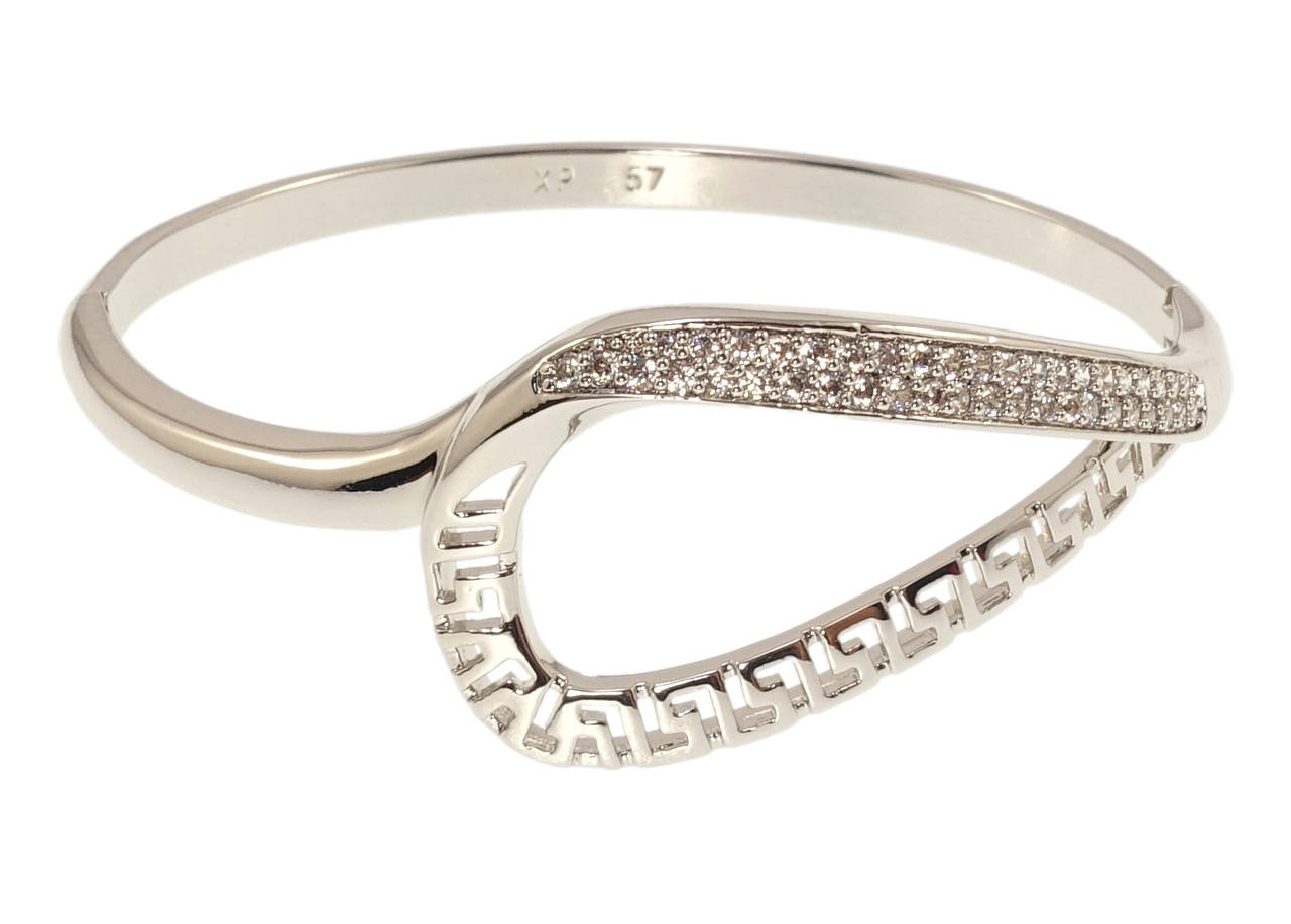 

Браслет Xuping Родий "Петелька с меандровым орнаментом и цирконием" ø 5,7см