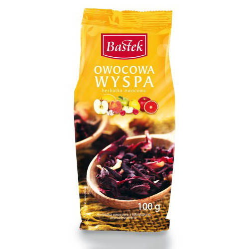 

Чай фруктовый рассыпной заварной Bastek, 100г Польша, с кусочками фруктов и ягод