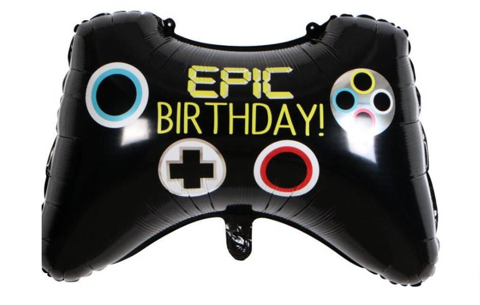 

Фольговані фігурні кулі "Джойстик Epic Birthday" Размiр:68см.*48cm.