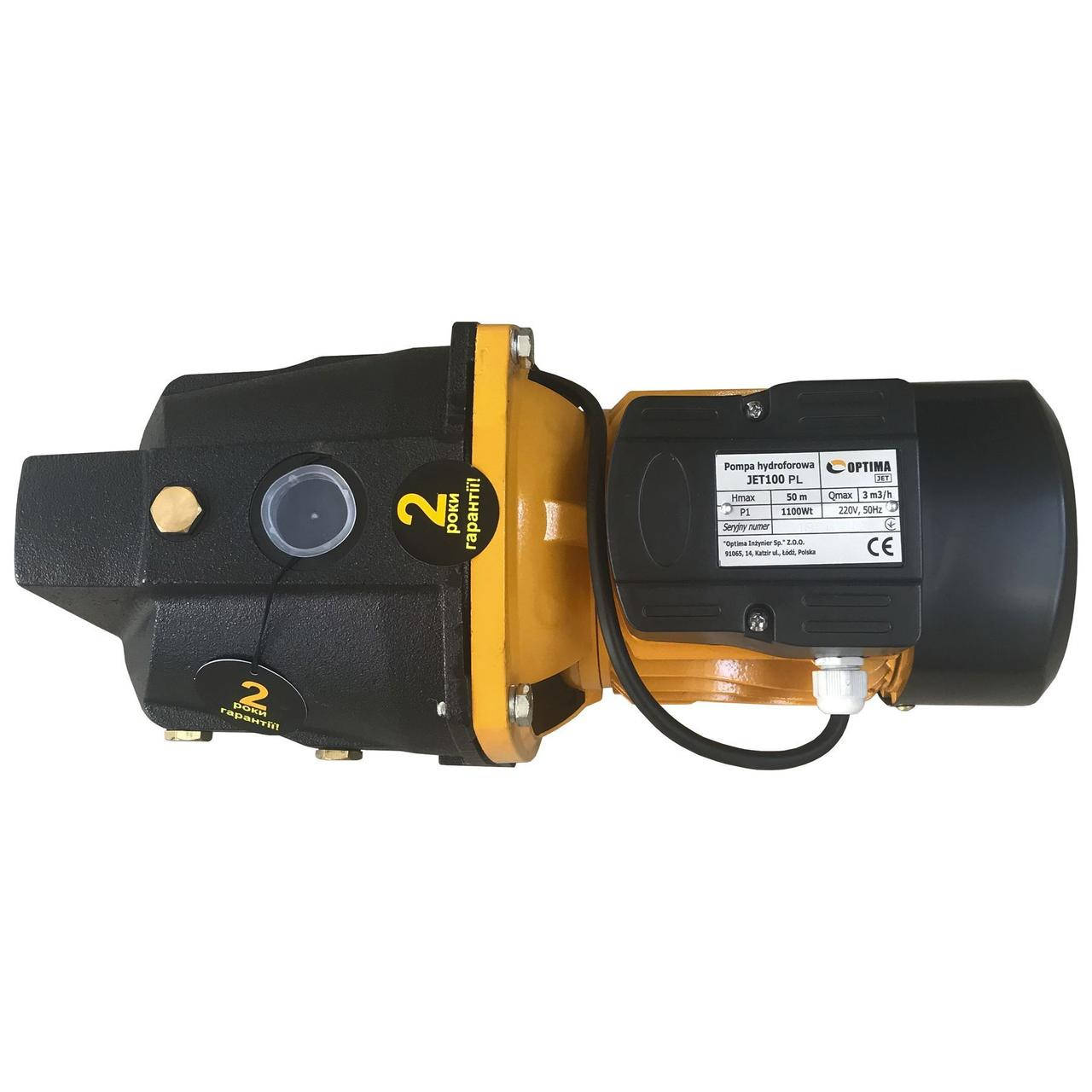 

Насос центробежный Optima JET100-PL 1,1кВт чугун длинный