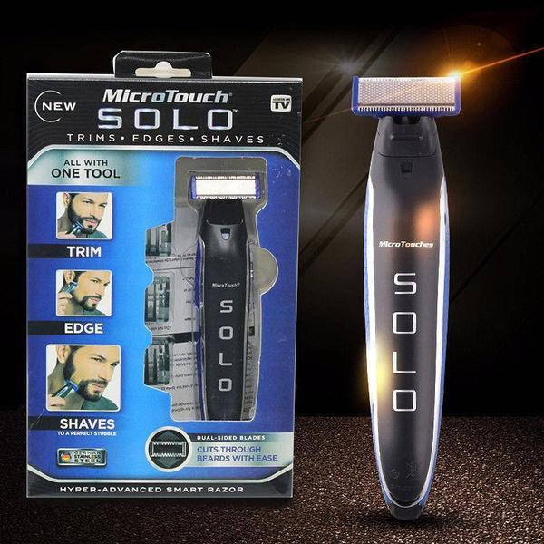 

Триммер для бороды 3в1 Micro Touch Solo аккумуляторный для стрижки волос усов и бороды Solo Trimmer