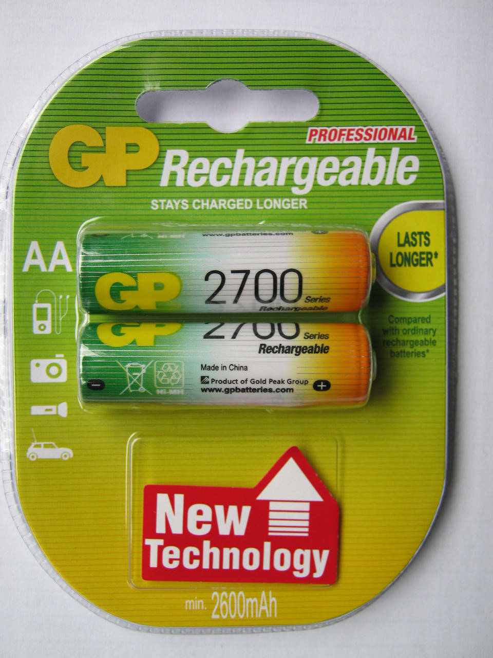 

Аккумуляторы GP AA 2700 mAh