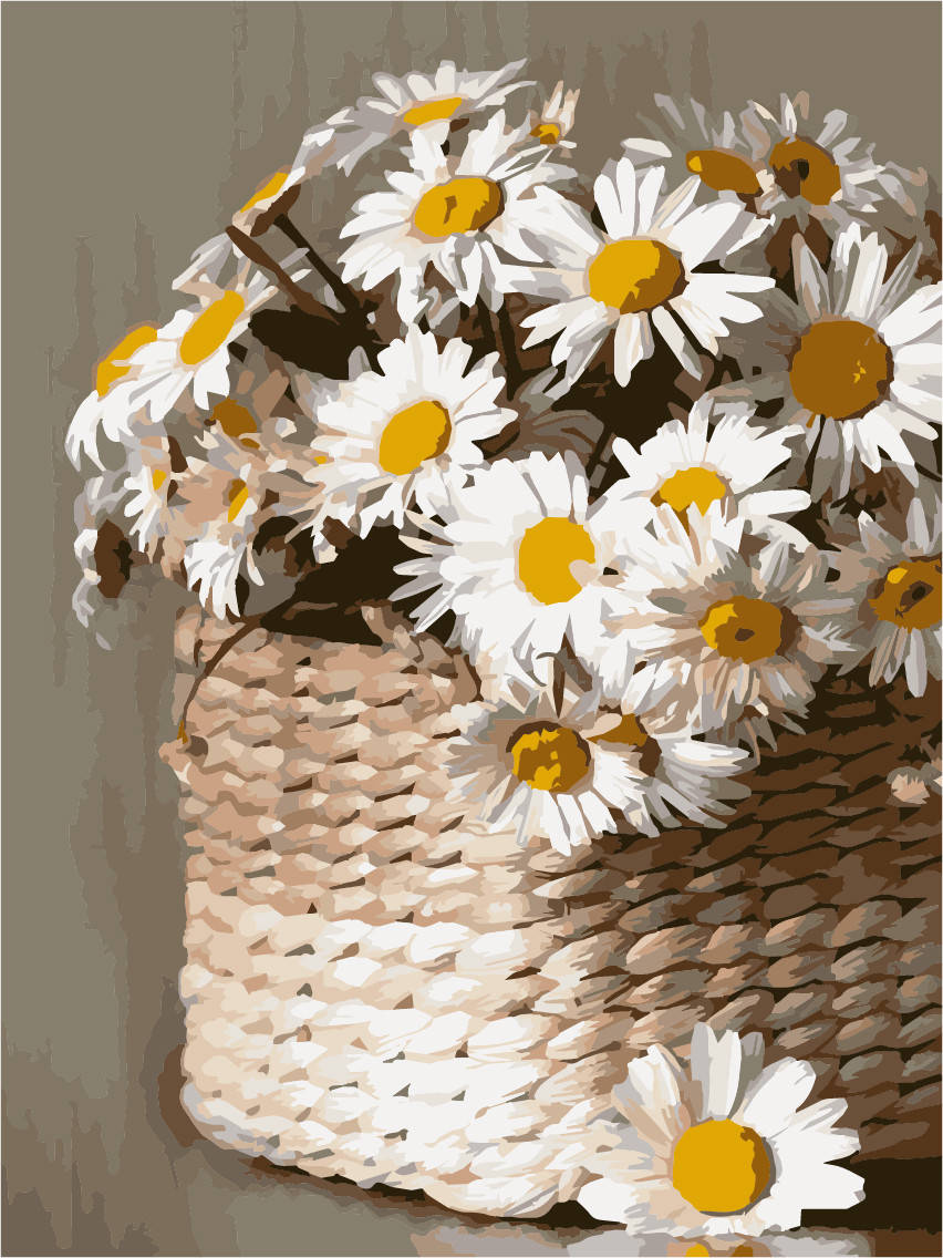 

Картина по номерам ArtStory Ромашки 30*40см