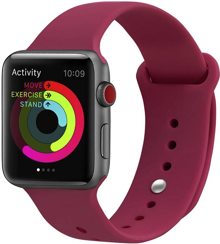 

Ремешок UWatch Silicone Strap for Apple Watch 38/40 mm Rose Red