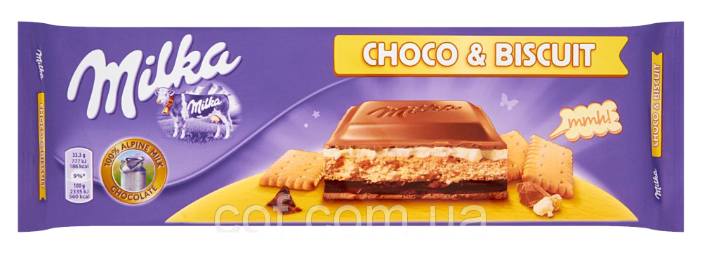 

Шоколад Milka Choco Biscuit (с бисквитным печеньем) Швейцария 300г
