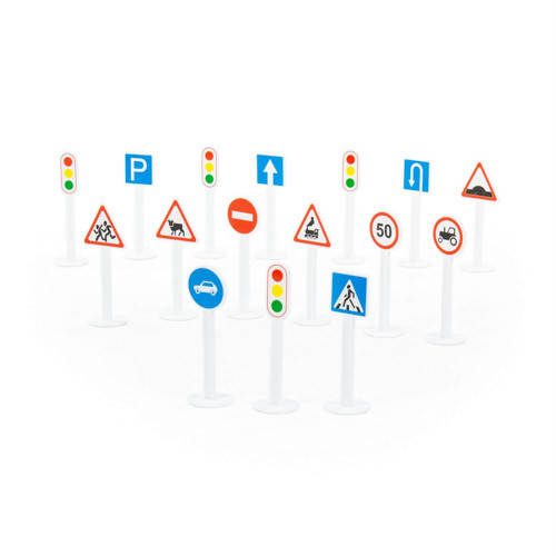 

Набор дорожных знаков №1, 16 элементов, в пак. 15*12,5*42см, ТМ Полесье, Беларусь (18шт)