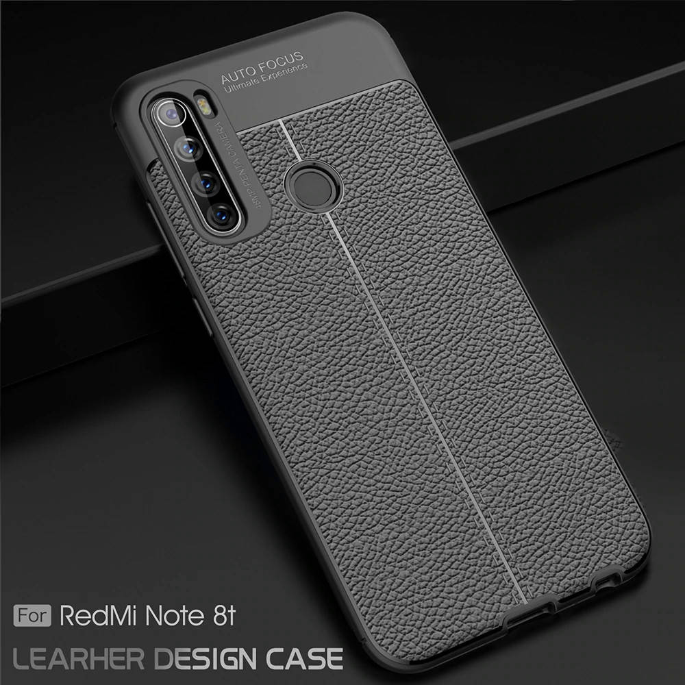 

Защитный чехол для Xiaomi Redmi Note 8T черный резиновый бампер под кожу