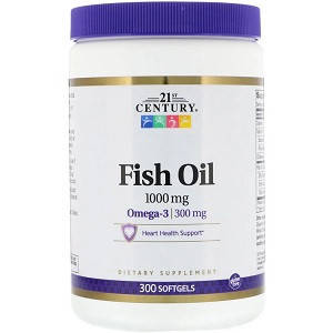 

Омега 3 21st Century Fish Oil 1000 mg (300 капсул.)