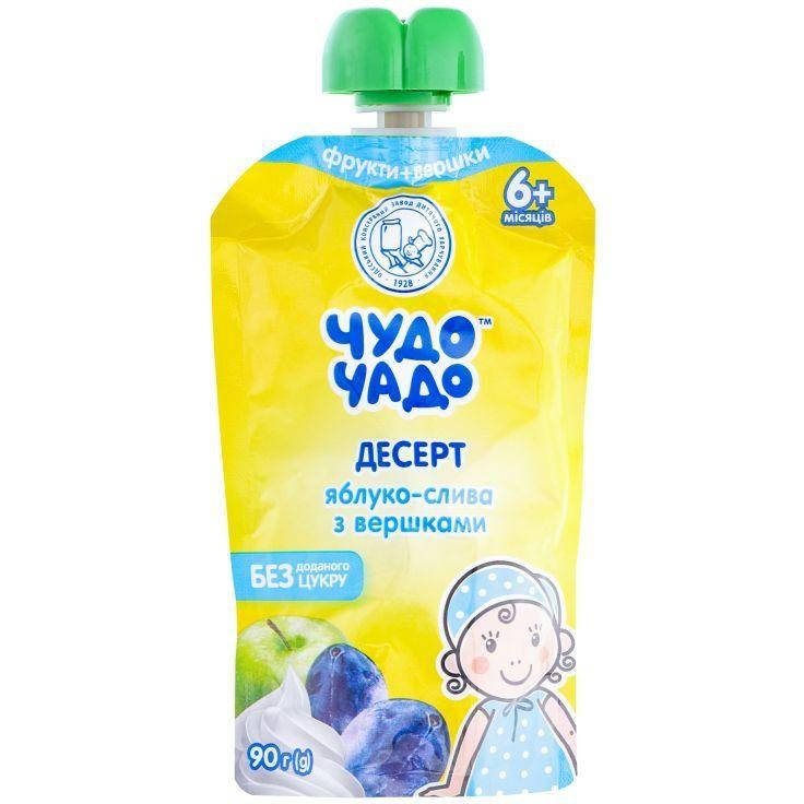 

Чудо-Чадо десерт 90г DP яблучно-сливовий з вершками