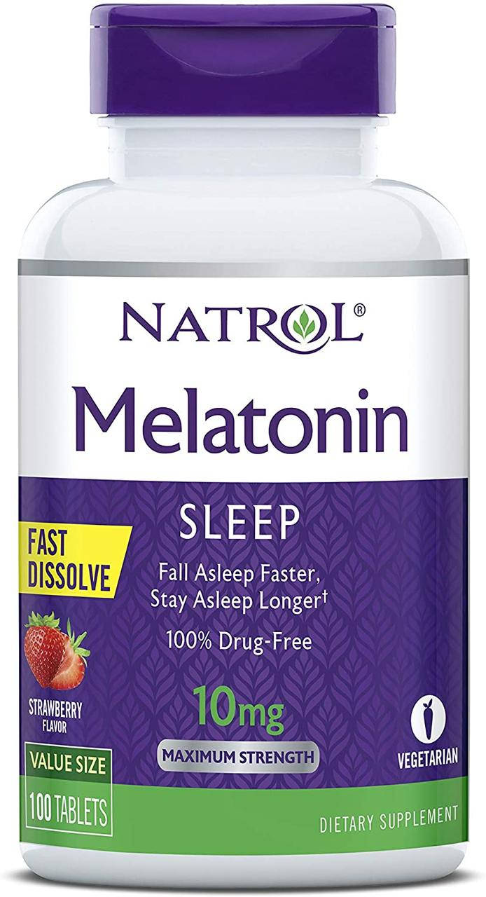 

Natrol Melatonin Maximum Strength 10 mg 100 таблеток клубника