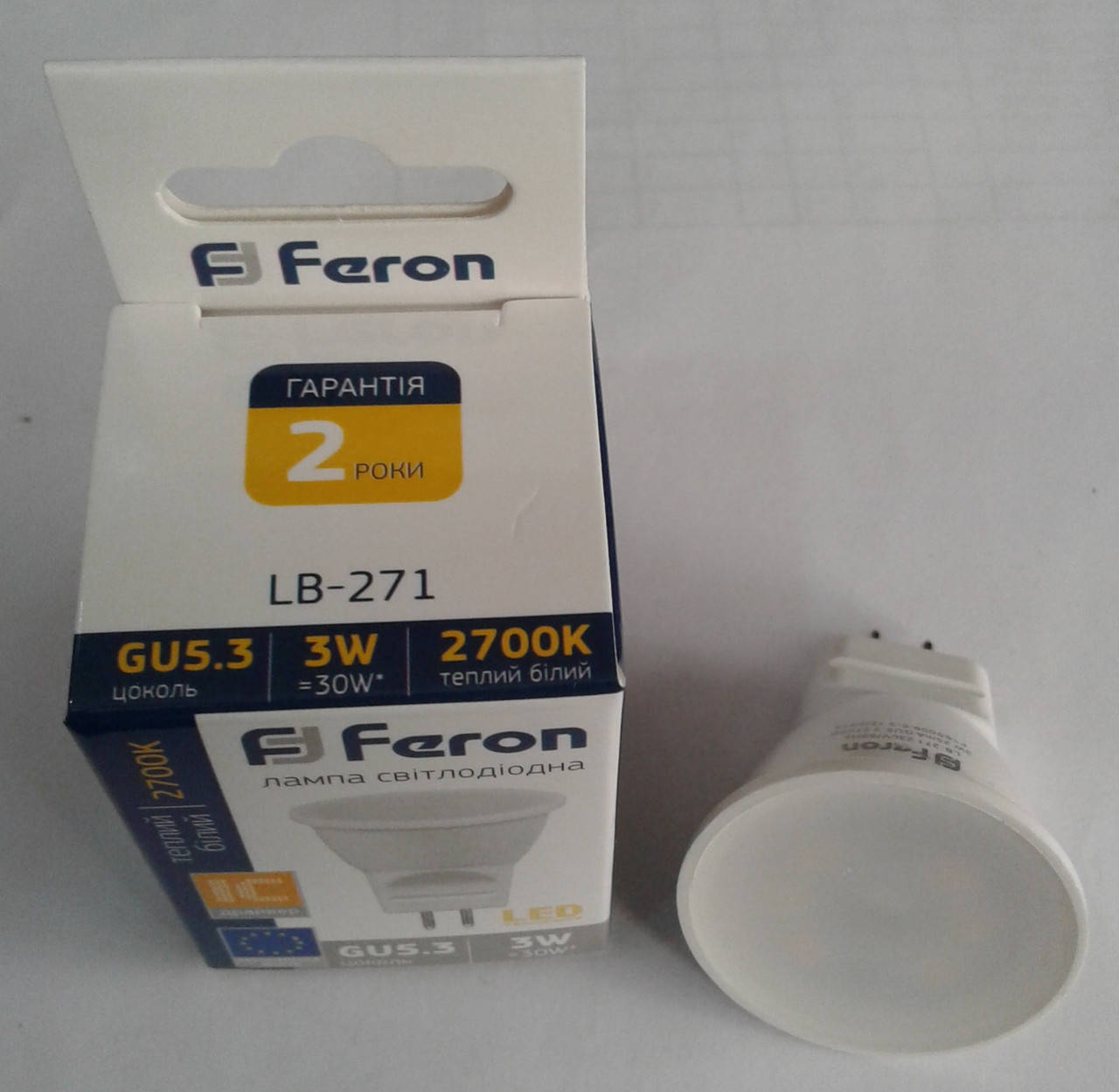 

Светодиодная лампа Feron LB-271 MR11 G5.3 230V 3W 2700K (белый теплый)