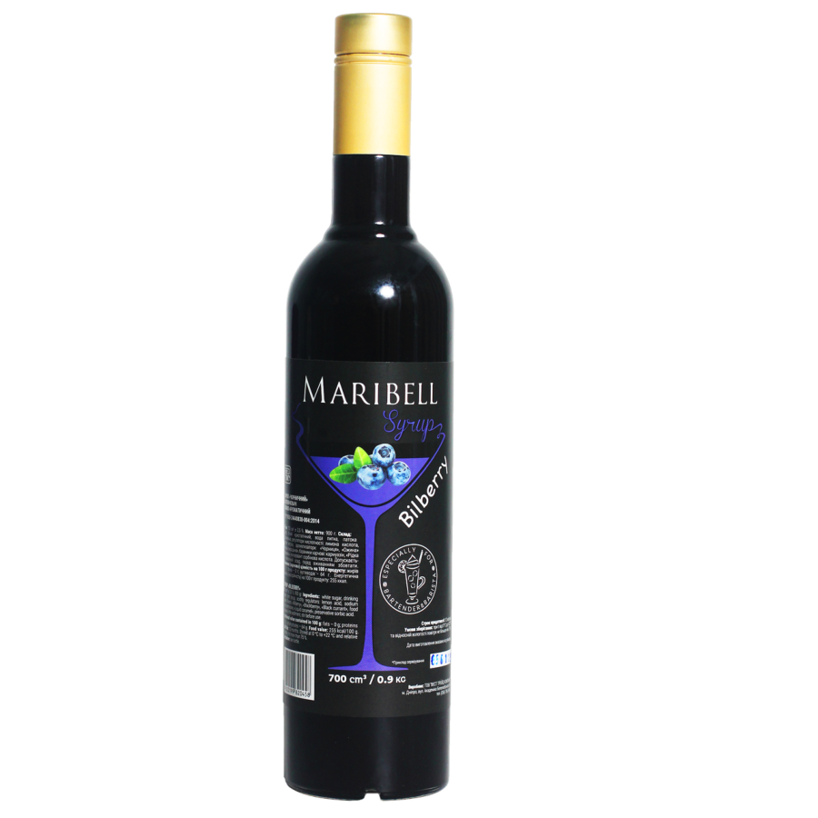 

Сироп коктейльный Maribell Черника 700мл